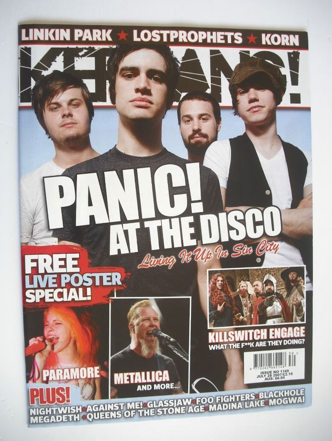 Kerrang magazine - Panic! At The Disco cover (28 July 2007 September - Issue 1169)