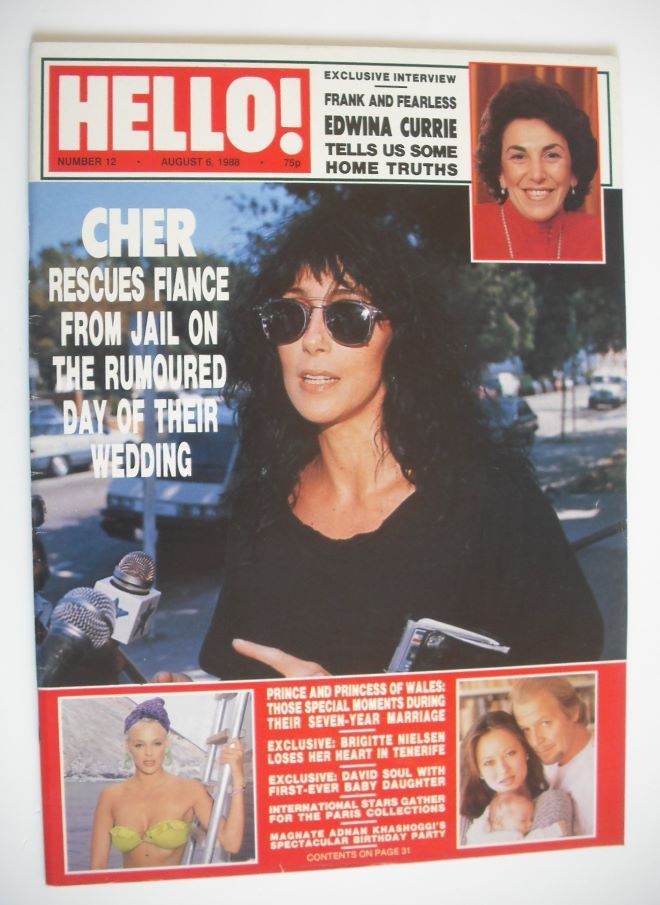 Hello! magazine - Cher cover (6 August 1988 - Issue 12)