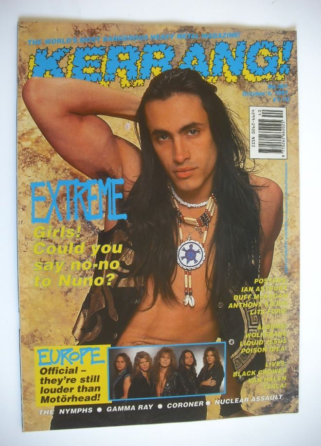 Kerrang magazine - Nuno Bettencourt cover (5 October 1991 - Issue 361)