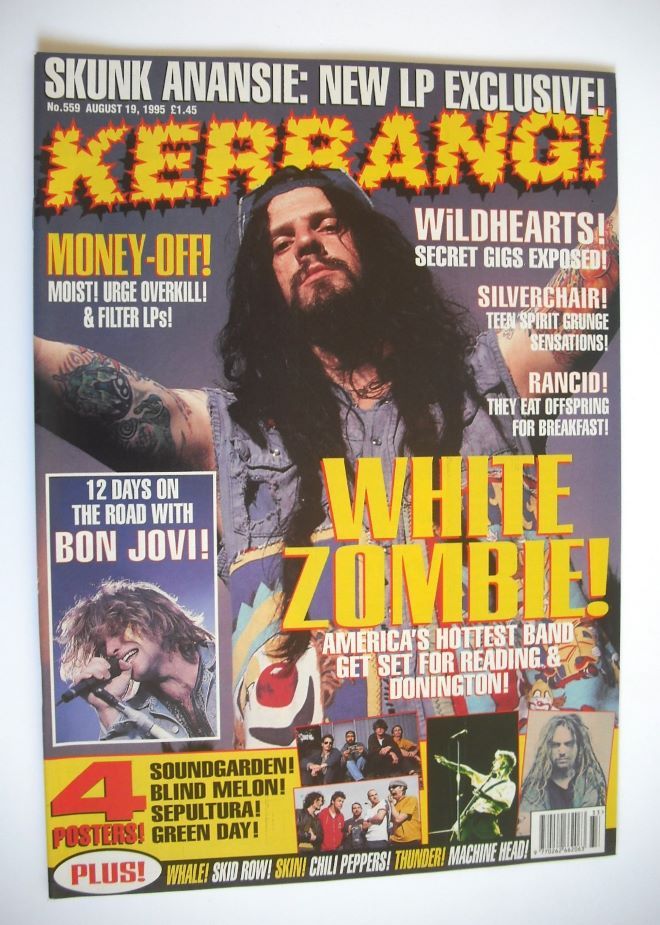 Kerrang magazine - Rob Zombie cover (19 August 1995 - Issue 559)