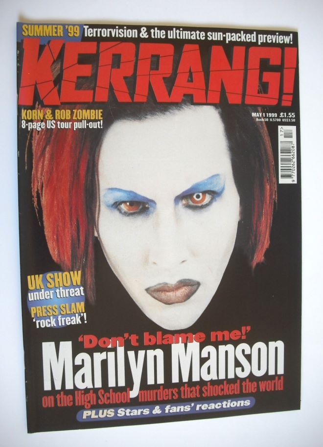 Kerrang magazine - Marilyn Manson cover (1 May 1999 - Issue 748)