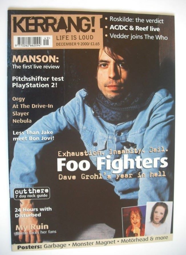 Kerrang magazine - Dave Grohl cover (9 December 2000 - Issue 831)