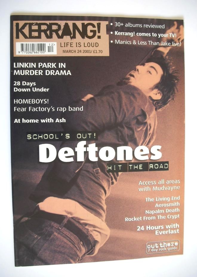 Kerrang magazine - Deftones cover (24 March 2001 - Issue 845)