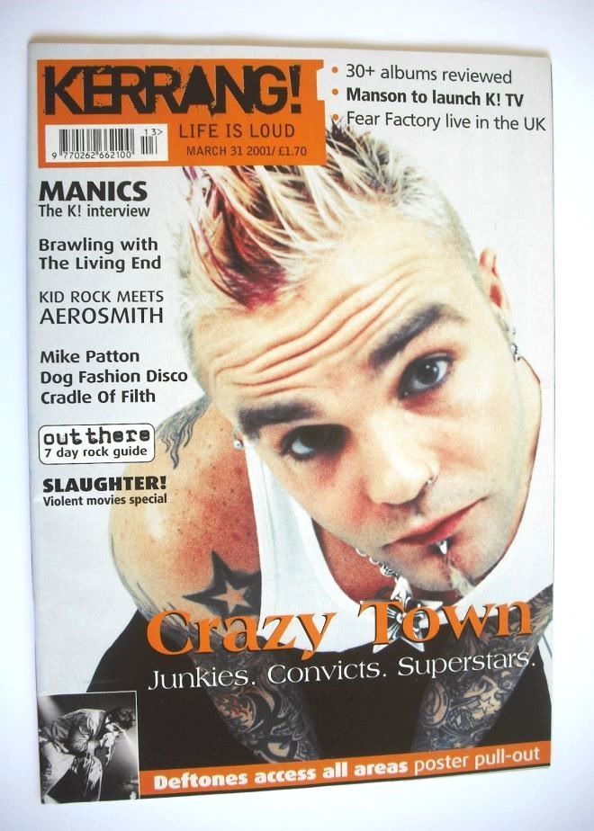 Kerrang magazine - Crazy Town cover (31 March 2001 - Issue 846)