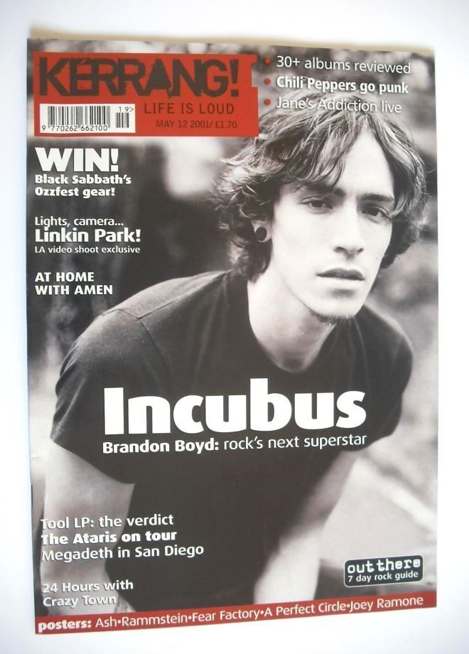 Kerrang magazine - Incubus cover (12 May 2001 - Issue 852)