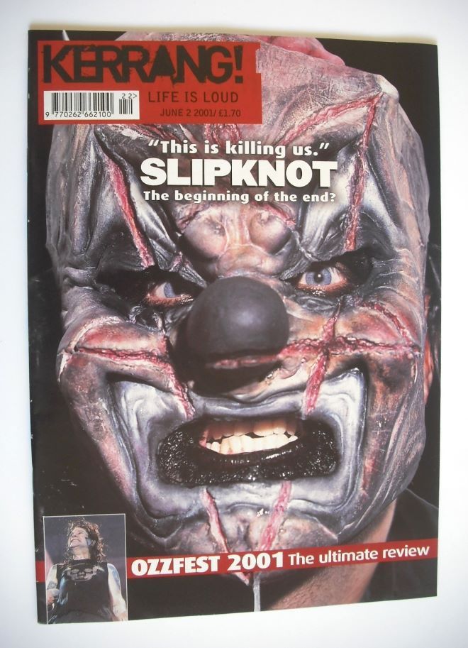 Kerrang magazine - Slipknot cover (2 June 2001 - Issue 855)