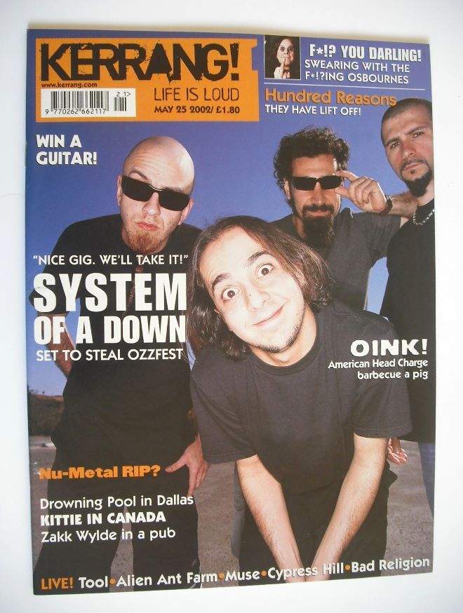 Kerrang magazine - System Of A Down cover (25 May 2002 - Issue 905)