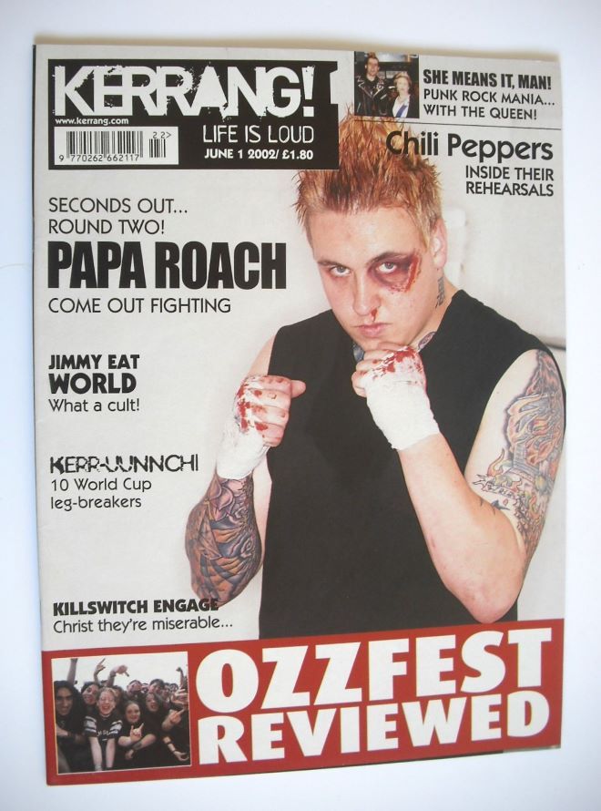 Kerrang magazine - Papa Roach cover (1 June 2002 - Issue 906)