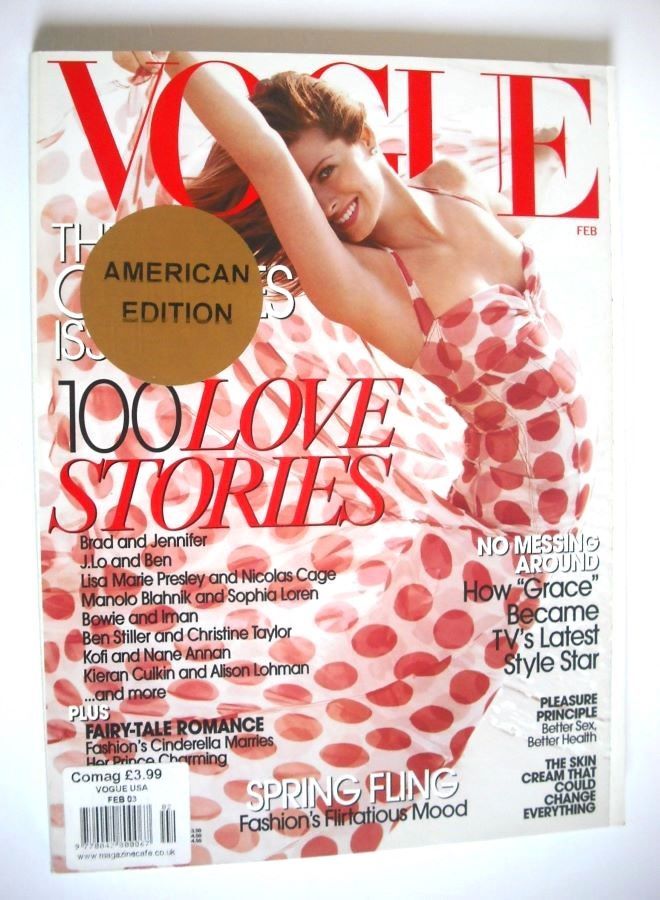 US Vogue magazine - February 2003 - Debra Messing cover