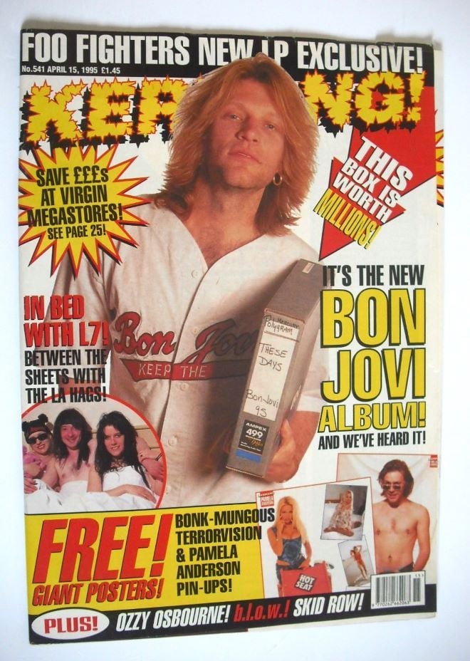 Kerrang magazine - Jon Bon Jovi cover (15 April 1995 - Issue 541)