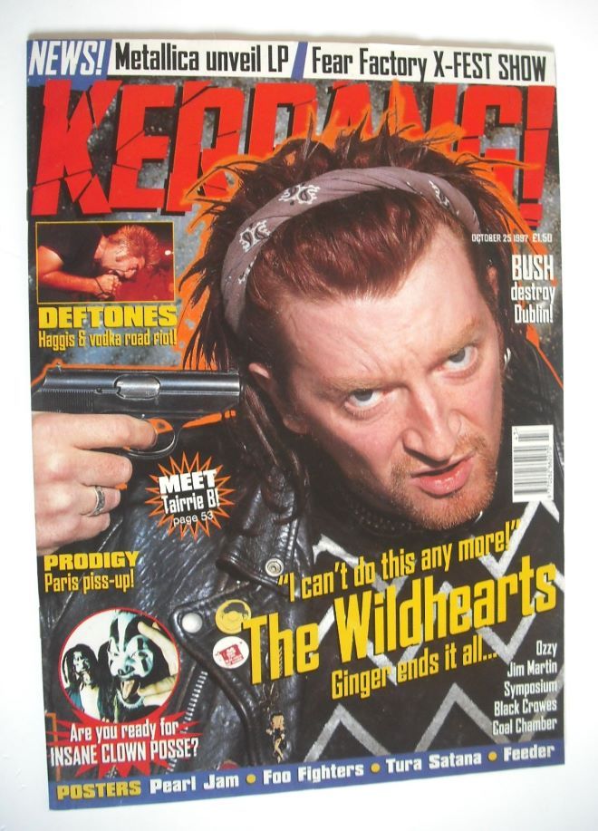 Kerrang magazine - Ginger (The Wildhearts) cover (25 October 1997 - Issue 671)