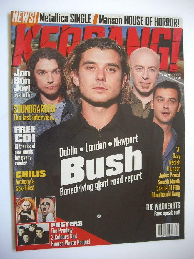 Kerrang magazine - Bush cover (8 November 1997 - Issue 673)