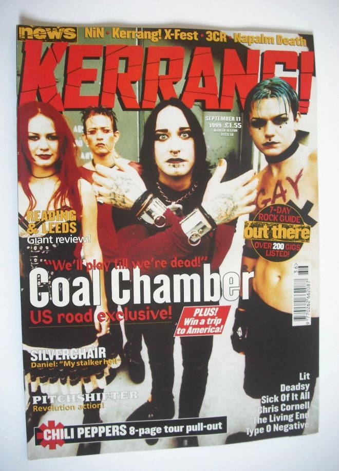 Kerrang magazine - Coal Chamber cover (11 September 1999 - Issue 767)