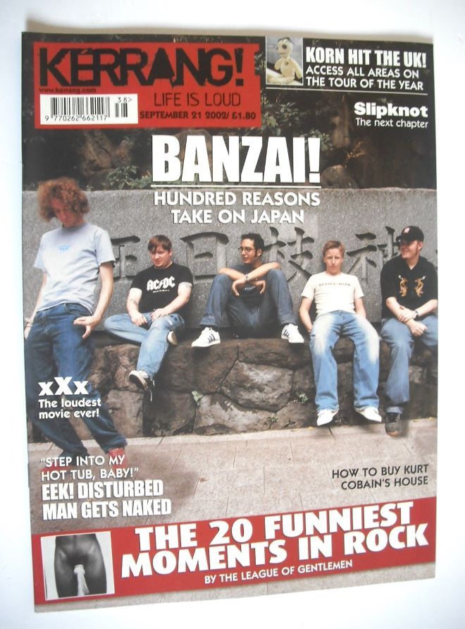 Kerrang magazine - Hundred Reasons cover (21 September 2002 - Issue 922)