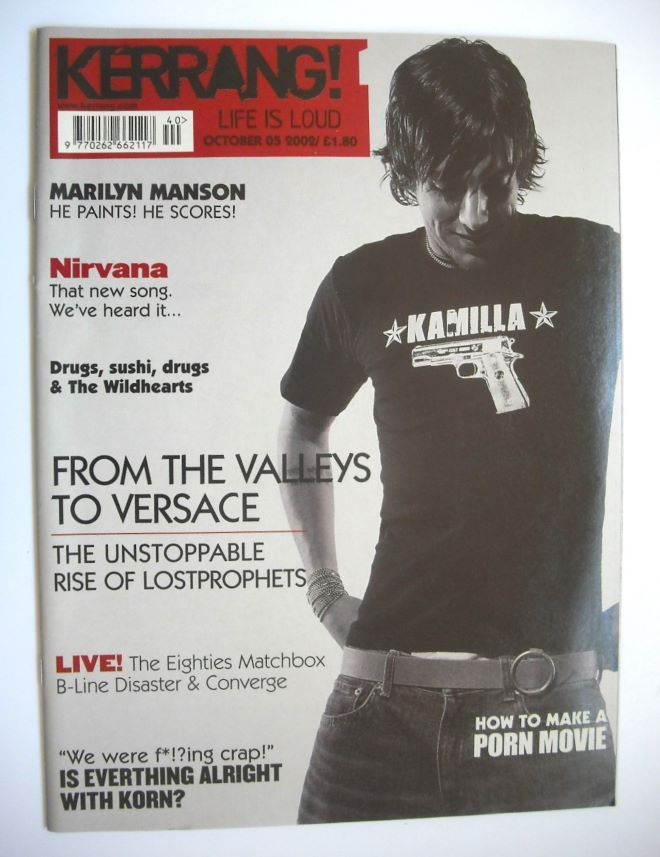 Kerrang magazine - Lostprophets cover (5 October 2002 - Issue 924)