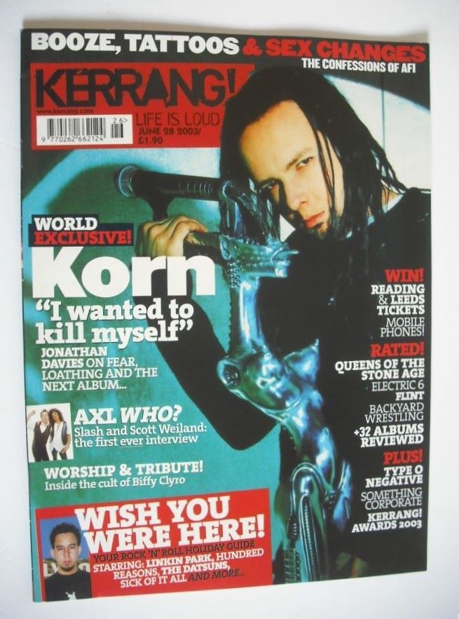 Kerrang magazine - Korn cover (28 June 2003 - Issue 961)