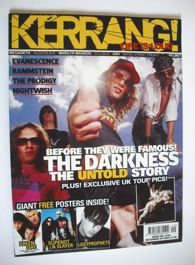 <!--2004-12-04-->Kerrang magazine - The Darkness cover (4 December 2004 - I