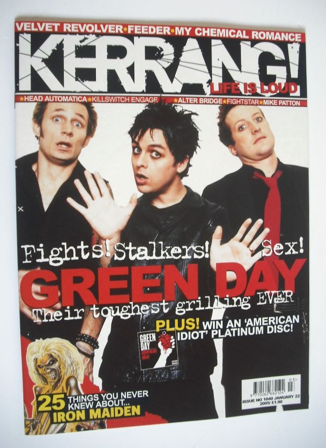 <!--2005-01-22-->Kerrang magazine - Green Day cover (22 January 2005 - Issu