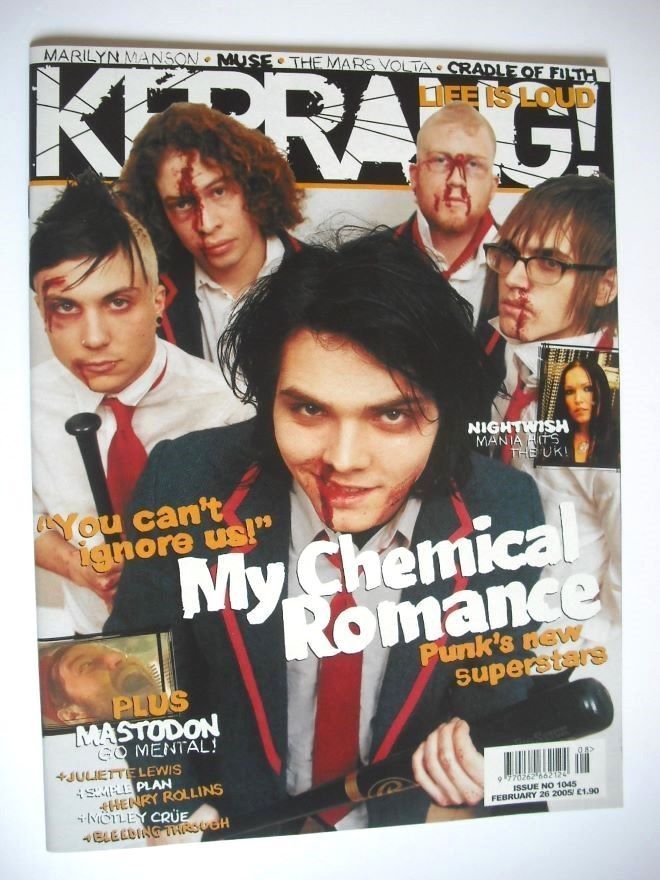 Kerrang magazine - My Chemical Romance cover (26 February 2005 - Issue 1045)