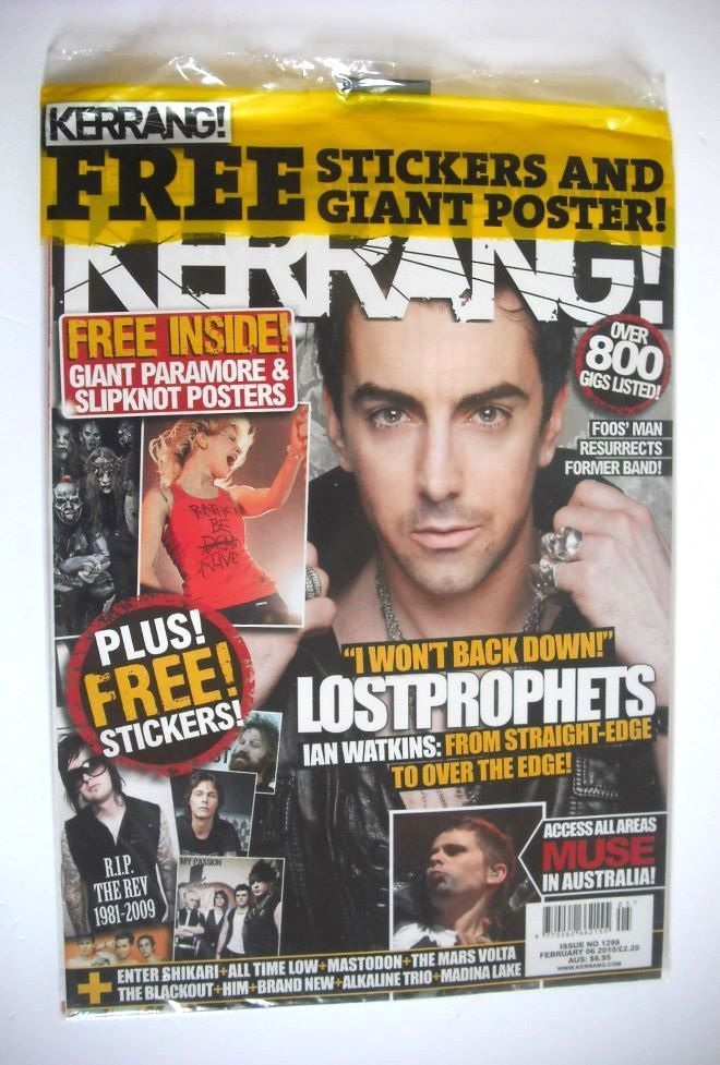 Kerrang Magazine - Ian Watkins cover (6 February 2010 - Issue 1298)