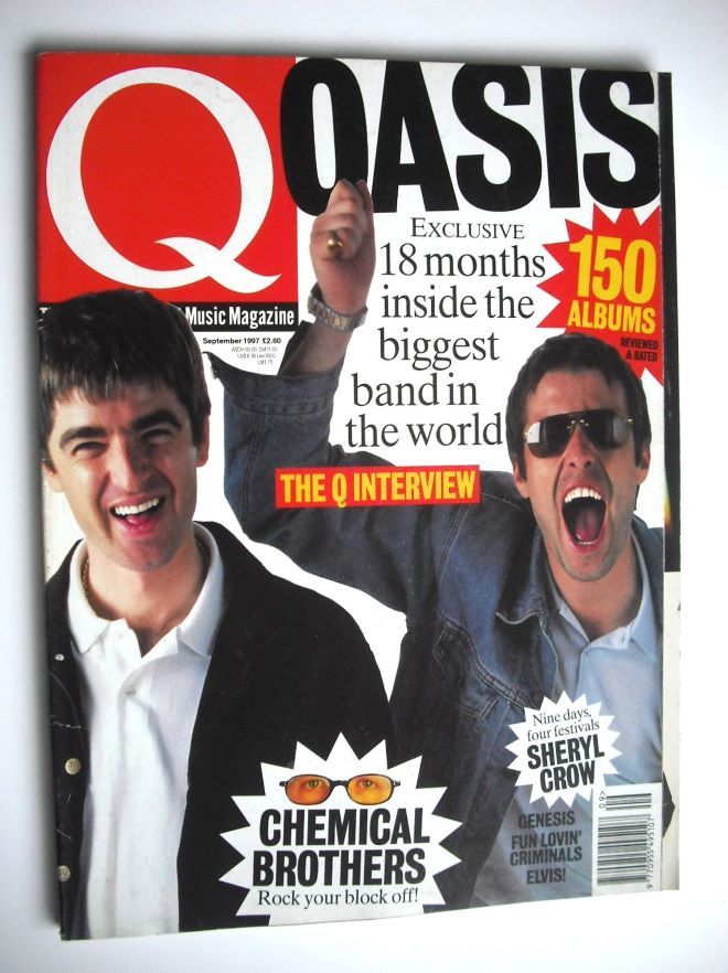 Q magazine - Liam Gallagher and Noel Gallagher cover (September 1997)
