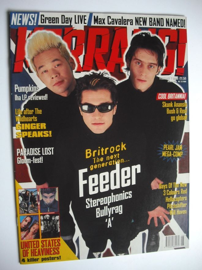 Kerrang magazine - Feeder cover (7 February 1998 - Issue 685)