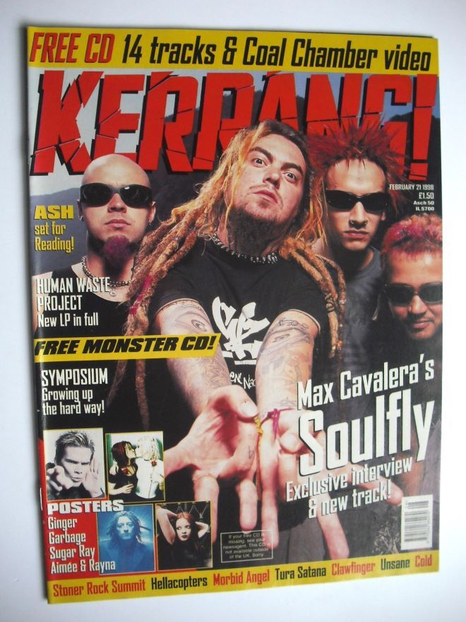 Kerrang magazine - Soulfly cover (21 February 1998 - Issue 687)
