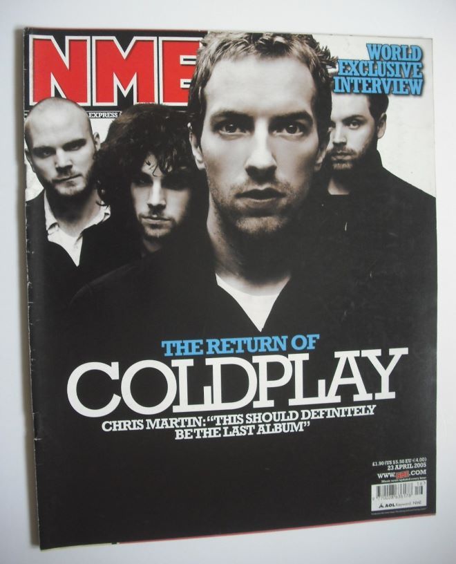 NME magazine - Coldplay cover (23 April 2005)