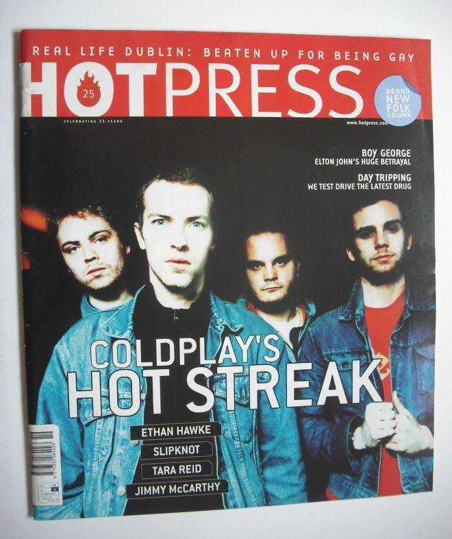 Hot Press magazine - Coldplay cover (9 October 2002)