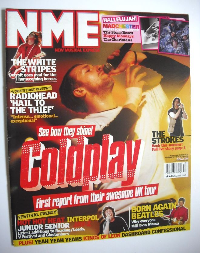 <!--2003-04-26-->NME magazine - Coldplay cover (26 April 2003)