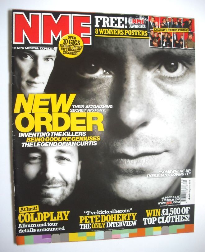 NME magazine - New Order cover (5 March 2005)