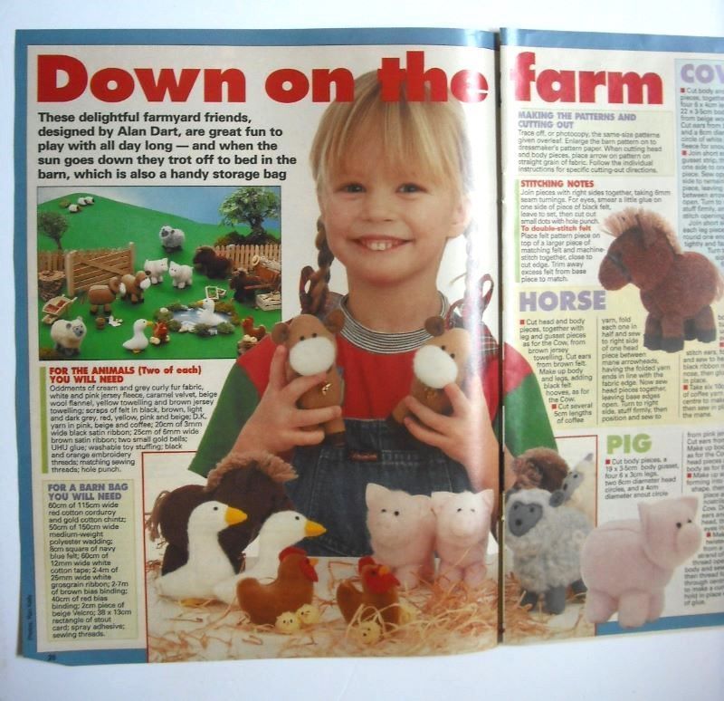 Farmyard Animals to sew (by Alan Dart)