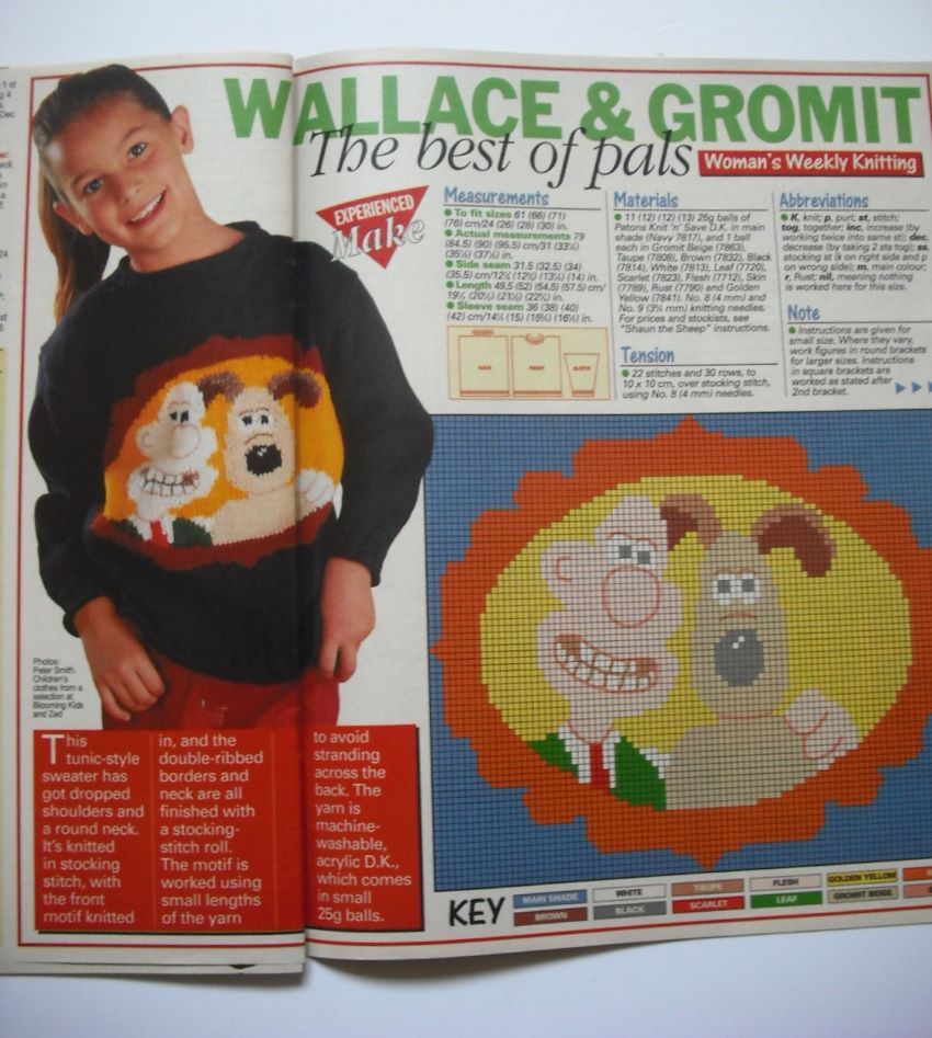 Gromit and Shaun The Sheep Toys & Sweater to knit (by Alan Dart)