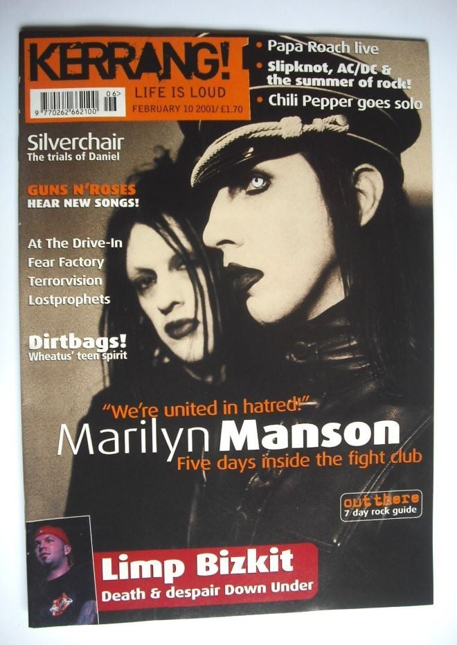 Kerrang magazine - Marilyn Manson cover (10 February 2001 - Issue 839)