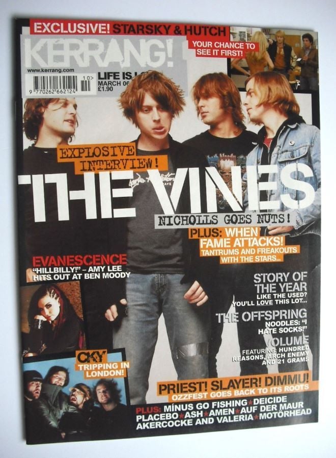 Kerrang magazine - The Vines cover (6 March 2004 - Issue 995)