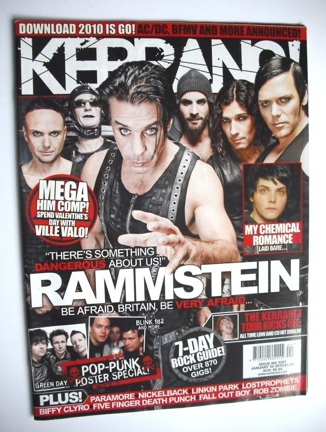 Kerrang magazine - Rammstein cover (30 January 2010 - Issue 1297)