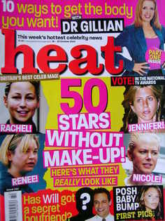 Heat magazine - Stars Without Make-up! cover (16-22 October 2004 - Issue 292)