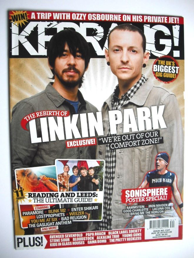 Kerrang magazine - Linkin Park cover (28 August 2010 - Issue 1327)