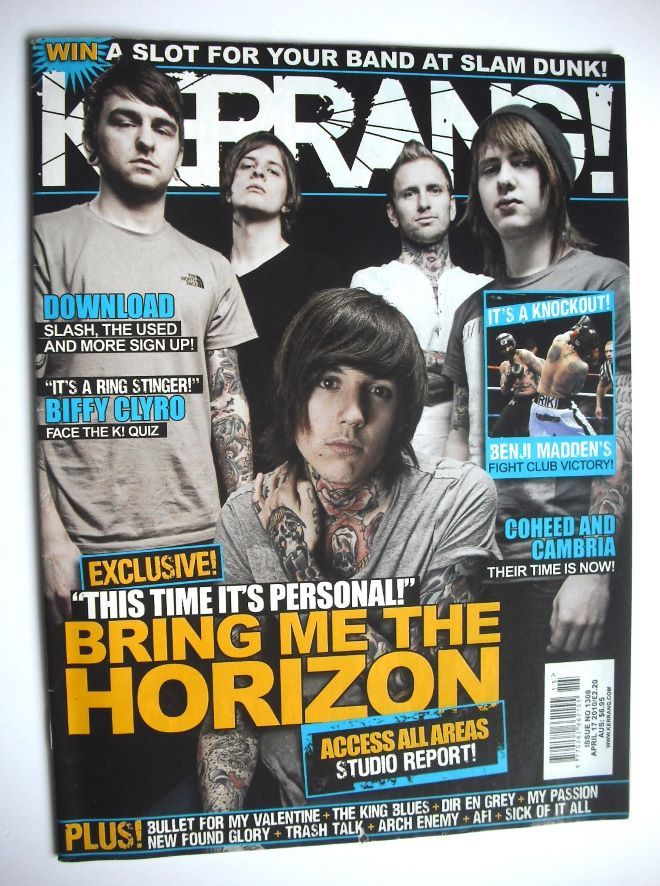 Kerrang magazine - Bring Me The Horizon cover (17 April 2010 - Issue 1308)