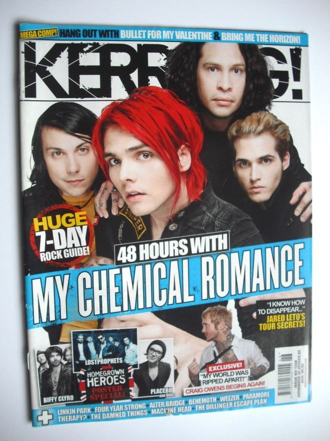 Kerrang magazine - My Chemical Romance cover (20 November 2010 - Issue 1339)