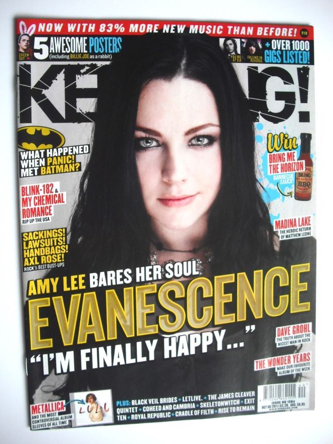 Kerrang magazine - Amy Lee cover (8 October 2011 - Issue 1384)