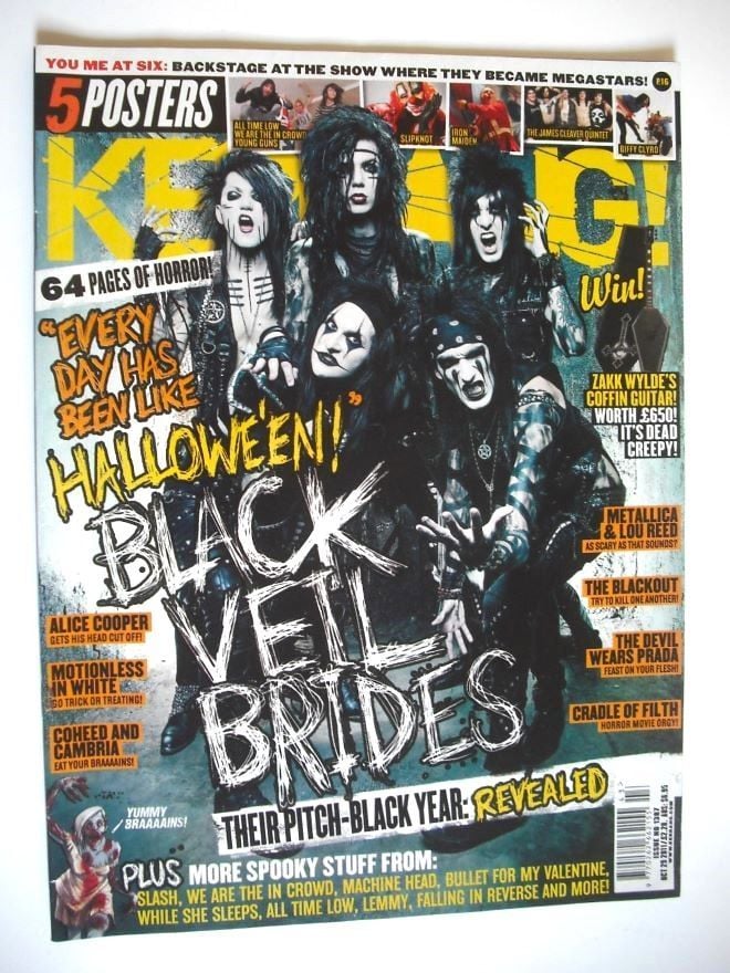 Kerrang magazine - Black Veil Brides cover (29 October 2011 - Issue 1387)