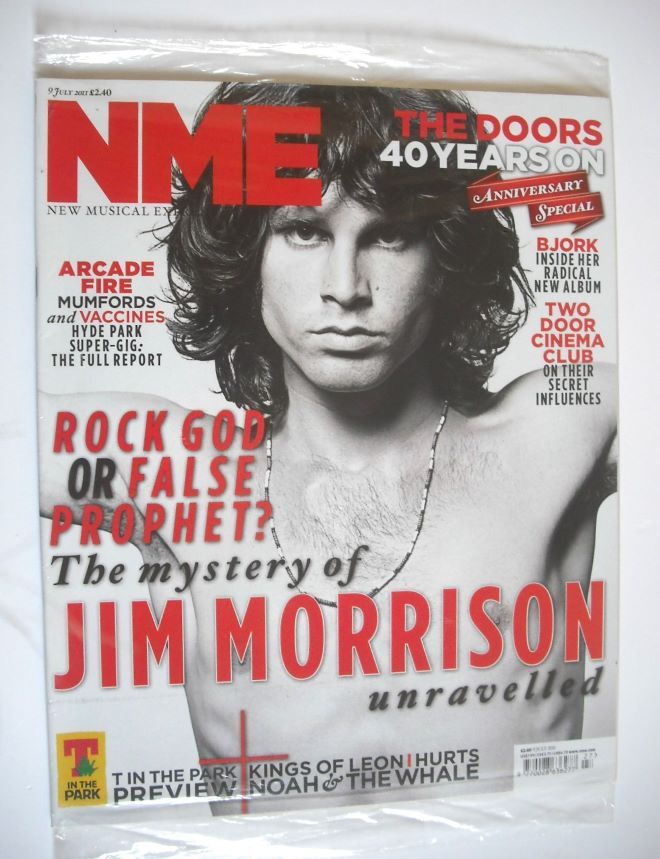 NME magazine - Jim Morrison cover (9 July 2011)