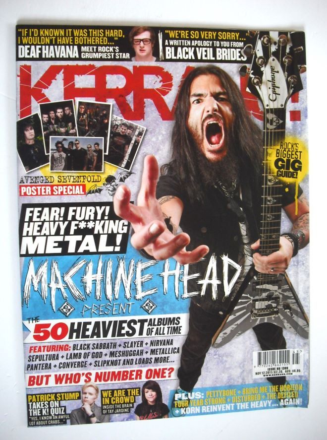 Kerrang magazine - Machine Head cover (12 November 2011 - Issue 1389)