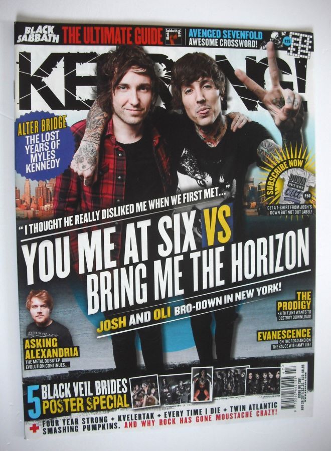 Kerrang magazine - Josh Franceschi and Oli Sykes cover (26 November 2011 - Issue 1391)