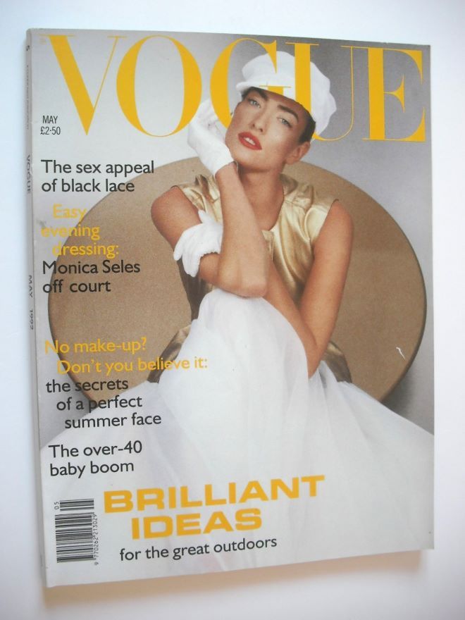 British Vogue magazine - May 1992 - Tatjana Patitz cover