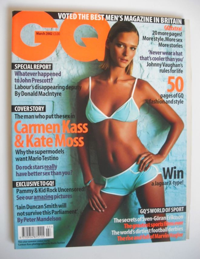 British GQ magazine - March 2002 - Carmen Kass cover
