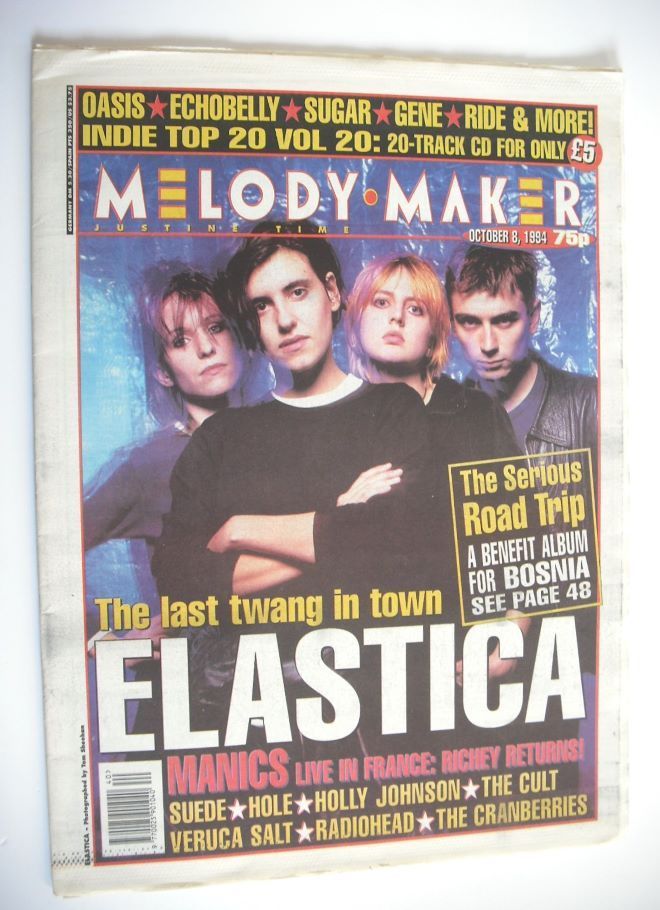 Melody Maker magazine - Elastica cover (8 October 1994)