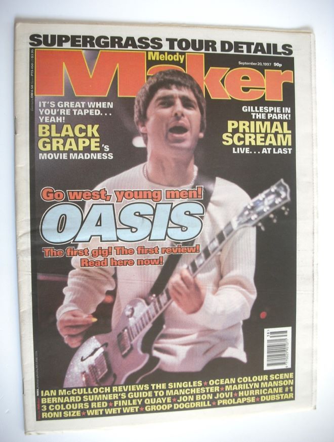 Melody Maker magazine - Noel Gallagher cover (20 September 1997)