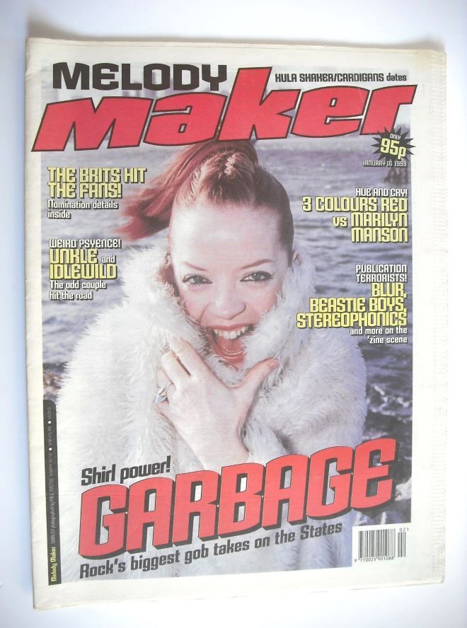 Melody Maker magazine - Shirley Manson cover (16 January 1999)